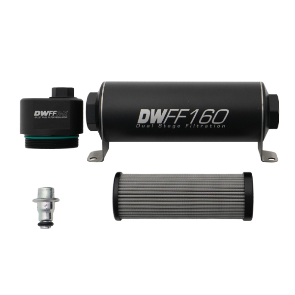 DeatschWerks - DeatschWerks 8-FFR-160-010K DeatschWerks DWFFR-X 160mm Billet Fuel Filter Regulator - 10 Micron