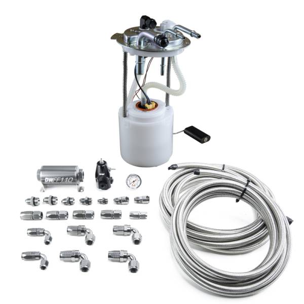 DeatschWerks - DeatschWerks 9-401-601-7015 DeatschWerks 05-19 Yukon/Tahoe/Suburban DW400 Pump Module and Return SS CPE Plumbing Kit