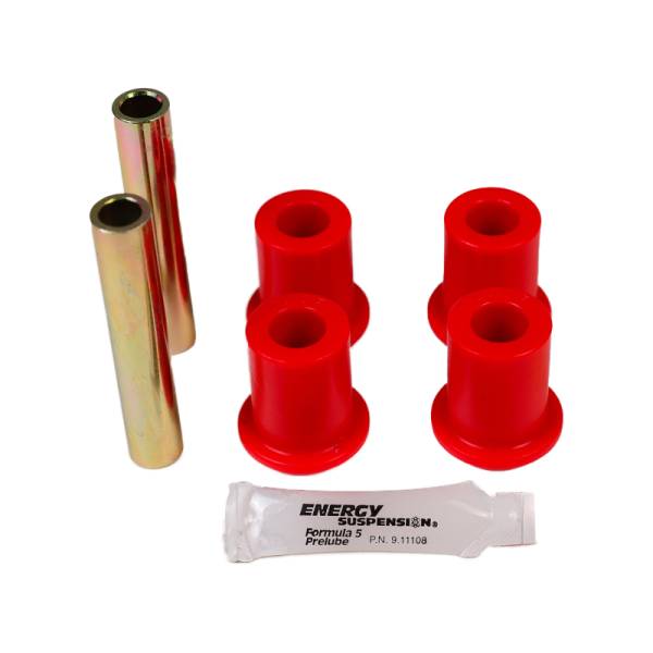Energy Suspension - Energy Suspension 9.2109R Energy Suspension Universal Bushing 1.25 Id Eye/3.50Lg. 7/16 Bolt Fabr Flange Style - Red