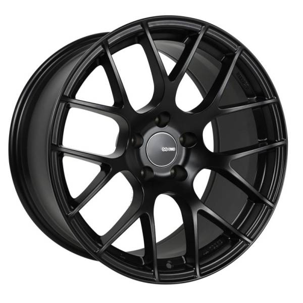 Enkei - Enkei 467-895-4435BK Enkei Raijin 18x9.5 35mm Offset 5x112 Bolt Pattern 72.6 Bore Diameter Matte Black Wheel