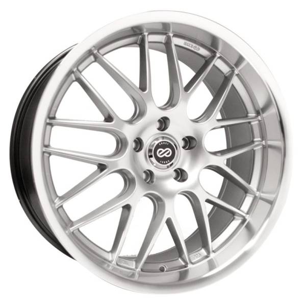 Enkei - Enkei 469-875-8042HS Enkei Lusso 18x7.5 42mm Offset 5x100 Bolt Pattern 72.6 Bore Hyper Silver w/ Machined Lip Wheel