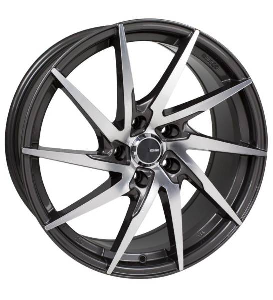Enkei - Enkei 500-670-8042GMM Enkei PW10 16x7 5x100 42mm Offset 72.6mm Bore Gunmetal Wheel w/ Machined Spokes Wheel