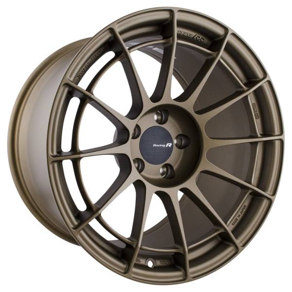 Enkei - Enkei 512-8105-6515GG Enkei NT03RR 18x10.5 5x114.3 15mm Offset 75mm Bore Titanium Gold Wheel