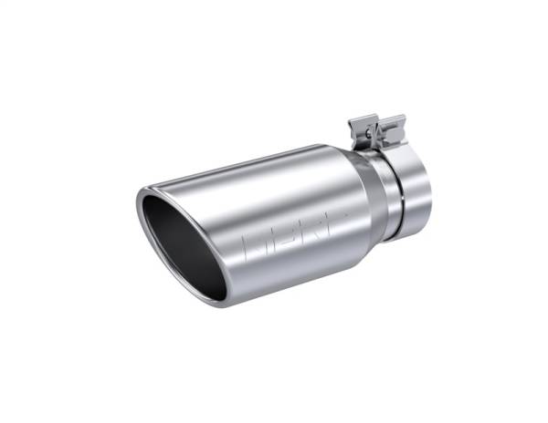 MBRP - MBRP pT5196 MBRP T304 Stainless Steel, 4.5inOD, 3.2i Inlet ID, 10in Length, Single Walled, Angled Cut Rolled End