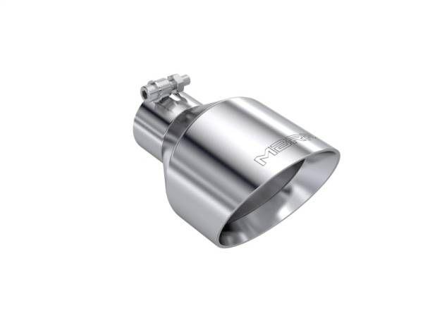 MBRP - MBRP pT5203 MBRP T304 SS Tip 2.5in ID, 5in OD Out, 8in Length, Angle Cut, Dual Wall