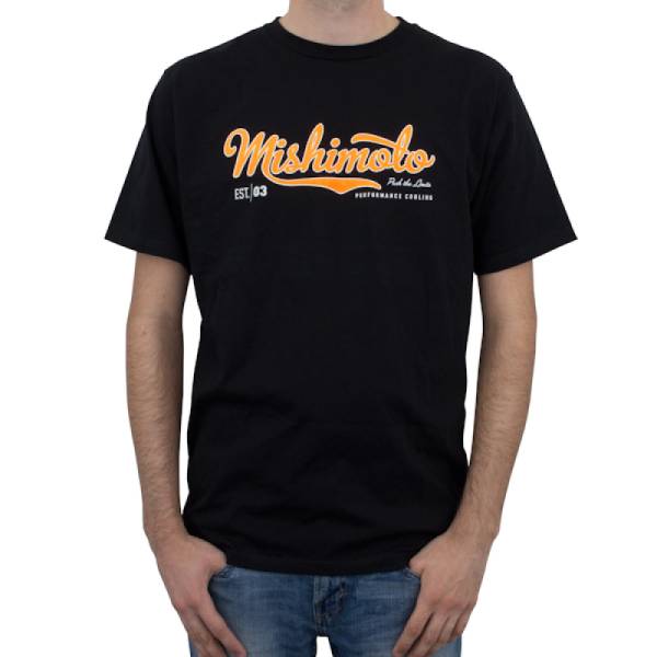 Mishimoto - Mishimoto MMAPL-SCRIPT-BK3XL Mishimoto Mens Athletic Script Black T-Shirt - XXX Large