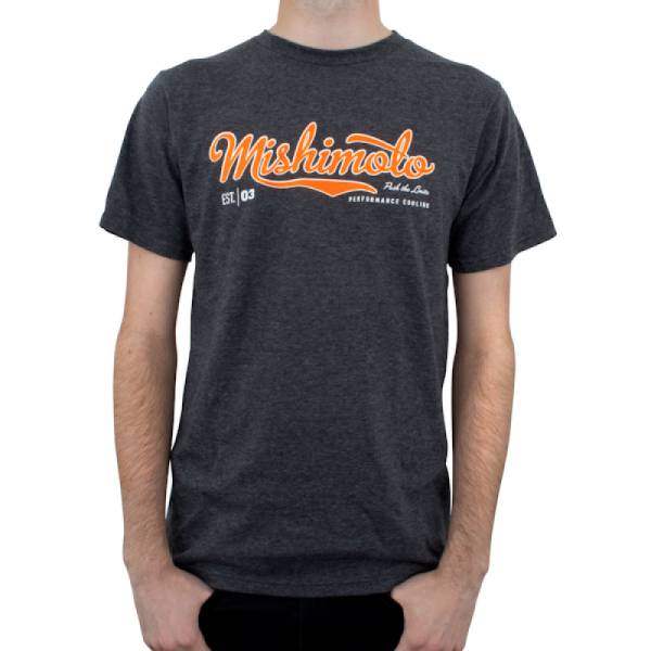 Mishimoto - Mishimoto MMAPL-SCRIPT-GYS Mishimoto Mens Athletic Script Gray T-Shirt - Small