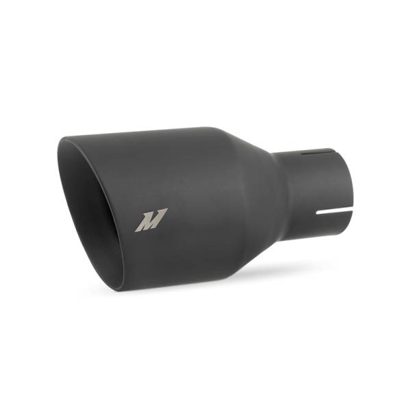 Mishimoto - Mishimoto MMEXH-TIP-DW25BK Mishimoto Clamp-on Double Wall Exhaust Tip 2.5 Inlet Slash Cut
