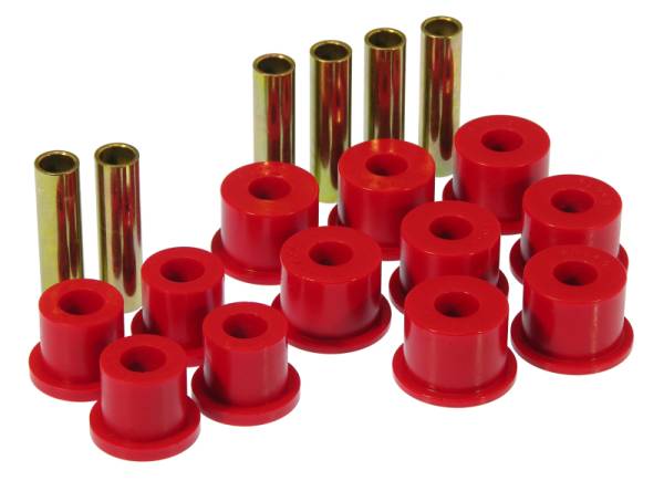 Prothane - Prothane 7-1017 Prothane 88-98 GM 2/4wd Rear Spring & Shackle Bushings - Red