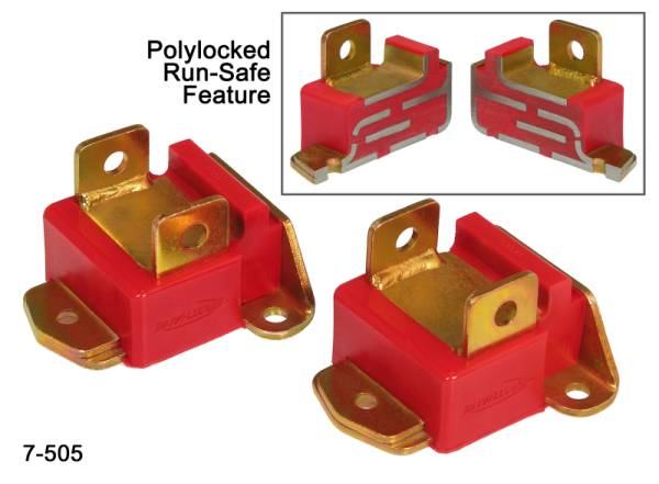 Prothane - Prothane 7-505 Prothane GM Motor Mounts - Type B Tall - Red