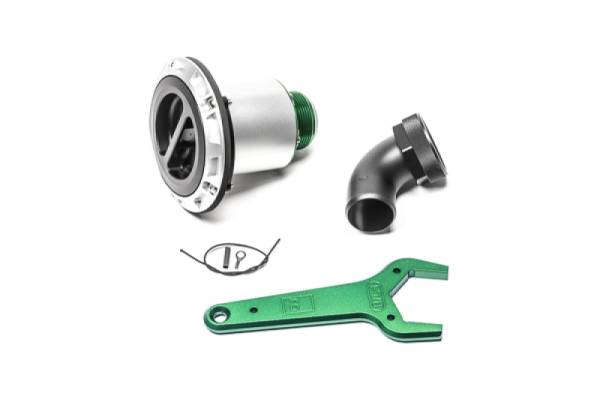 Radium Engineering - Radium Engineering 20-1105-V Radium Engineering Remote Mount Vented Standard Filler 1.5in Elbow