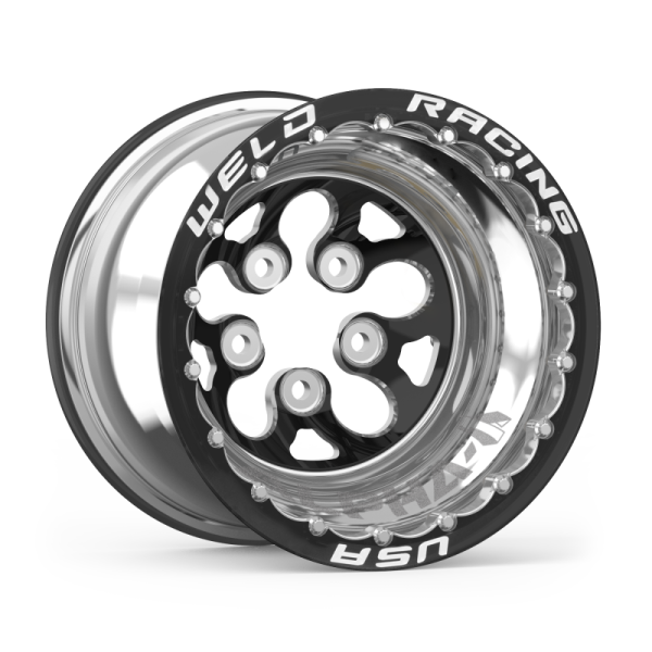 Weld - Weld 83B-512208MB Weld Alpha-1 15x12 / 5x4.5 BP / 4in. BS Black Wheel - Black Double Beadlock MT