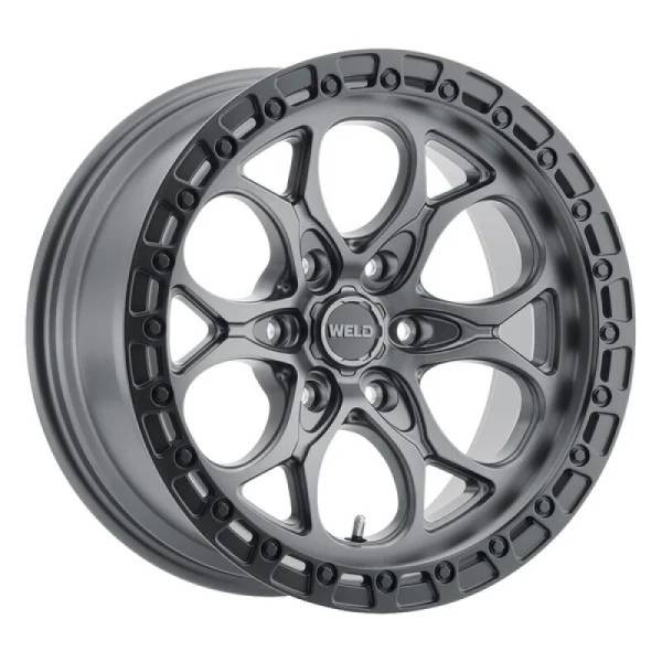 Weld - Weld W10779084500 Weld 17x9 Ledge 6 6x139.7 ET00 BS 5.00 Satin GUN / Satin BLK Ring 106.1