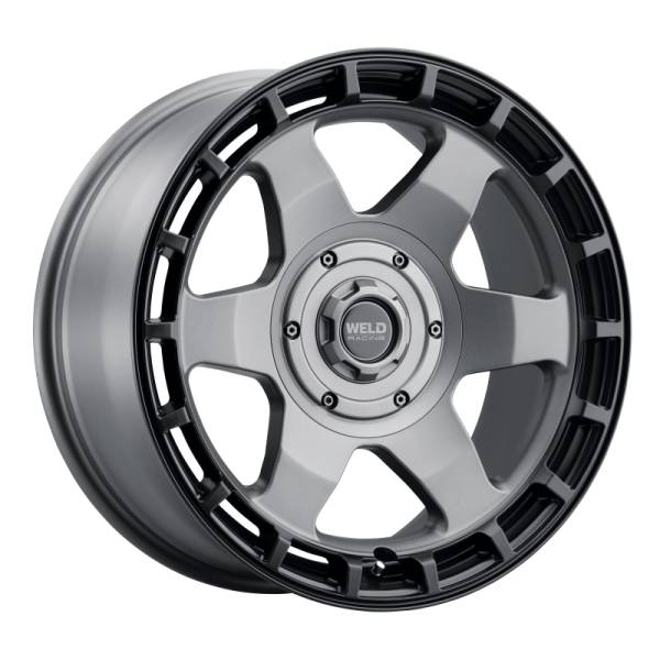 Weld - Weld W15109018500 Weld Off-Road Ridge 20x9 - 8x180 BP - ET0 - 124.3mm CB - Satin Gunmetal Wheel (Black Ring)