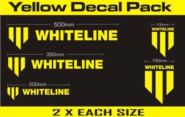 Whiteline - Whiteline KWM001 Whiteline Decal Kits 10 Pk Yellow