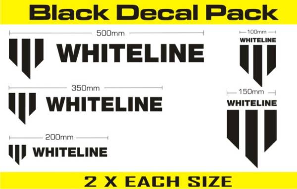 Whiteline - Whiteline KWM002 Whiteline Decal Kits 10 Pk Black