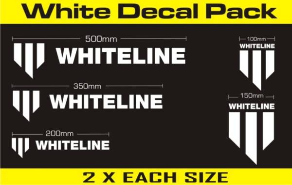 Whiteline - Whiteline KWM004 Whiteline Branded Decal Pack - White