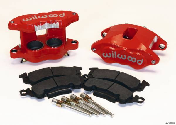 Wilwood - Wilwood 140-11290-R Wilwood D52 Front Caliper Kit - Red 2.00 / 2.00in Piston 1.28in Rotor