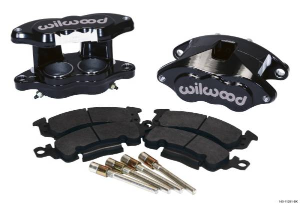 Wilwood - Wilwood 140-11291-BK Wilwood D52 Front Caliper Kit - Black Powder 2.00 / 2.00in Piston 1.04in Rotor