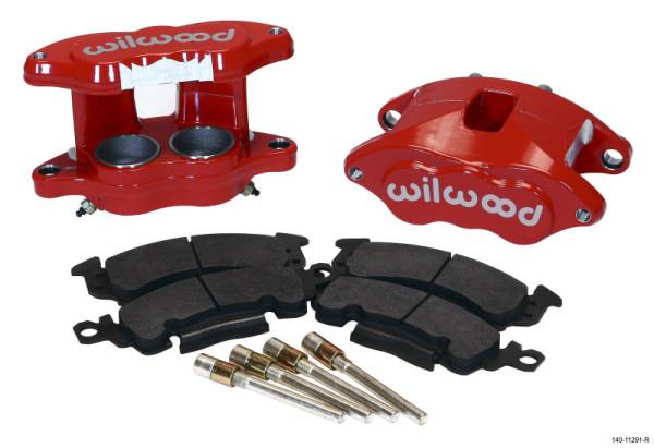 Wilwood - Wilwood 140-11291-R Wilwood D52 Front Caliper Kit - Red 2.00 / 2.00in Piston 1.04in Rotor