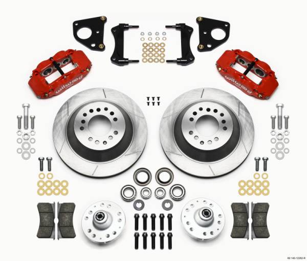 Wilwood - Wilwood 140-12282-R Wilwood Narrow Superlite 6R Front Hub & 1PC Rtr Kit 12.88in-Red 62-72 CDP B & E Body-Drum