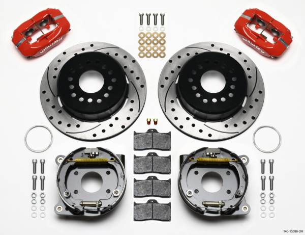 Wilwood - Wilwood 140-13398-DR Wilwood Forged Dynalite P/S P-B Kit Drilled-Red AMC 71-74 2.60in Offset