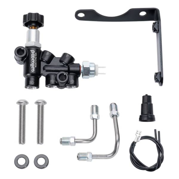 Wilwood - Wilwood 260-17117 Wilwood Proportioning Valve - Knob Adjust 3/8-24 IF w/Mounting Bracket