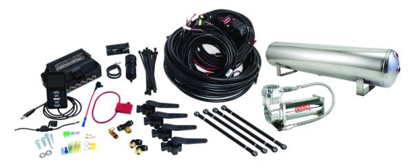 Air Lift - Air Lift Performance 3H (3/8 Air Line 4 Gal 5-Port Polished Aluminum Tank VIAIR 444C Comp)