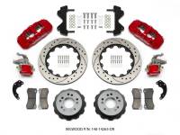 Wilwood AERO4 / MC4 Rear Kit 14.00 Drilled Red Currie Pro-Tour Unit Bearing Floater