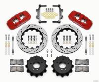 Wilwood AERO4 Rear Kit 14.00 Drilled Red 2007-2011 BMW E90 Series w/Lines