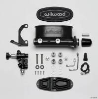 Wilwood - Wilwood HV Tandem M/C Kit w L/H Bracket & Prop Valve - 1in Bore Black - Image 2