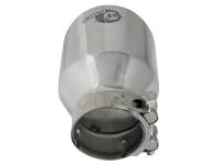 aFe - aFe MACH Force-Xp 304 SS Clamp-On Exhaust Tip 2.5in. Inlet / 4in. Outlet / 6in. L - Polished - Image 4