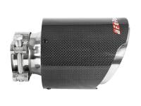 aFe - aFe MACH Force-Xp 304 SS Clamp-On Exhaust Tip 2.5in. Inlet / 4.5in. Outlet / 7in. L - Carbon Fiber - Image 2