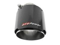 aFe - aFe MACH Force-Xp 304 SS Clamp-On Exhaust Tip 2.5in. Inlet / 4.5in. Outlet / 7in. L - Carbon Fiber - Image 3