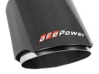 aFe - aFe MACH Force-Xp 304 SS Clamp-On Exhaust Tip 2.5in. Inlet / 4.5in. Outlet / 7in. L - Carbon Fiber - Image 4