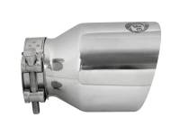 aFe - aFe MACH Force-Xp 304 SS Clamp-On Exhaust Tip 2.5in. Inlet / 4in. Outlet / 6in. L - Polished - Image 2
