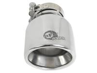 aFe - aFe MACH Force-Xp 304 SS Clamp-On Exhaust Tip 2.5in. Inlet / 4in. Outlet / 6in. L - Polished - Image 3