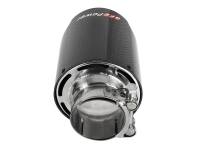 aFe - aFe MACH Force-Xp 304 SS Clamp-On Exhaust Tip 2.5in. Inlet / 4.5in. Outlet / 7in. L - Carbon Fiber - Image 5