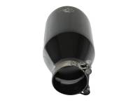 aFe - aFe MACH Force-Xp 409 SS Clamp-On Exhaust Tip 2.5in. Inlet / 4.5in. Outlet / 9in. L - Black - Image 4