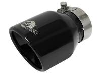 aFe MACH Force-Xp 409 SS Clamp-On Exhaust Tip 2.5in. Inlet / 4in. Outlet / 6in. L - Black