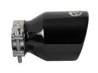 aFe - aFe MACH Force-Xp 409 SS Clamp-On Exhaust Tip 2.5in. Inlet / 4in. Outlet / 6in. L - Black - Image 2