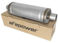aFe - aFe MACH Force-Xp 409 SS Muffler 2.5in Center/Center 18in L x 6in Dia - Round Body - Image 2