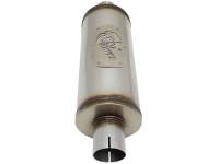 aFe - aFe MACH Force-Xp 409 SS Muffler 2-1/2in Center/Center 14in L X 6in Dia - Round Body - Image 3