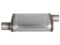 aFe - aFe MACH Force-Xp 409 SS Muffler 2.5in Offset Inlet/2.5in Offset Outlet 14in L x 9in W x 4in H Body - Image 2