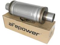 aFe - aFe MACH Force-Xp 409 SS Muffler 3in Center/Center 14in L x 6in Dia - Round Body - Image 4