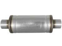 aFe - aFe MACH Force-Xp 409 SS Muffler 3in Center/Center 14in L x 6in Dia - Round Body - Image 3