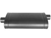 aFe - aFe MACH Force-Xp 409 SS Muffler w/ Black Finish 3in Center/Offset 22in L x 11in x 5in - Oval Body - Image 5