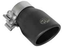 aFe - aFe MACH Force-XP 409 SS Single Wall Universal Clamp On Exhaust Tip - Black - Image 1