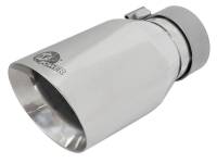 aFe MACH Force-Xp Univ 304 SS Double-Wall Clamp-On Exhaust Tip - Polished - 3in Inlet - 4.5in Outlet