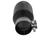 aFe - aFe MACH Force-Xp Univ 304 SS Double-Wall Clamp-On Exhaust Tip - Black - 3in Inlet - 4.5in Outlet - Image 4